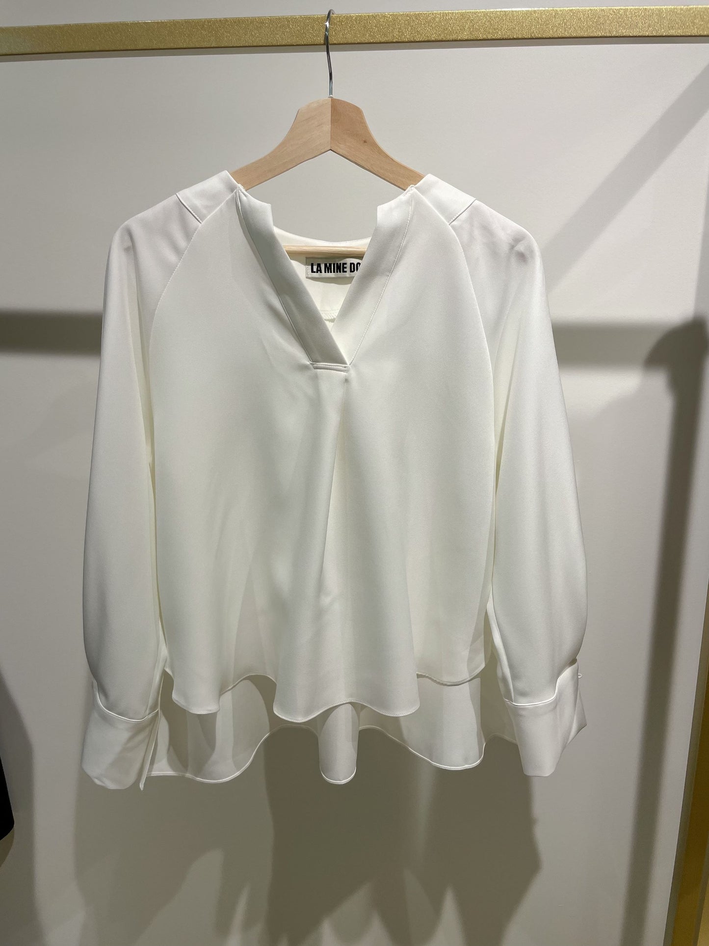 Vneck Back Pleated Blouse
