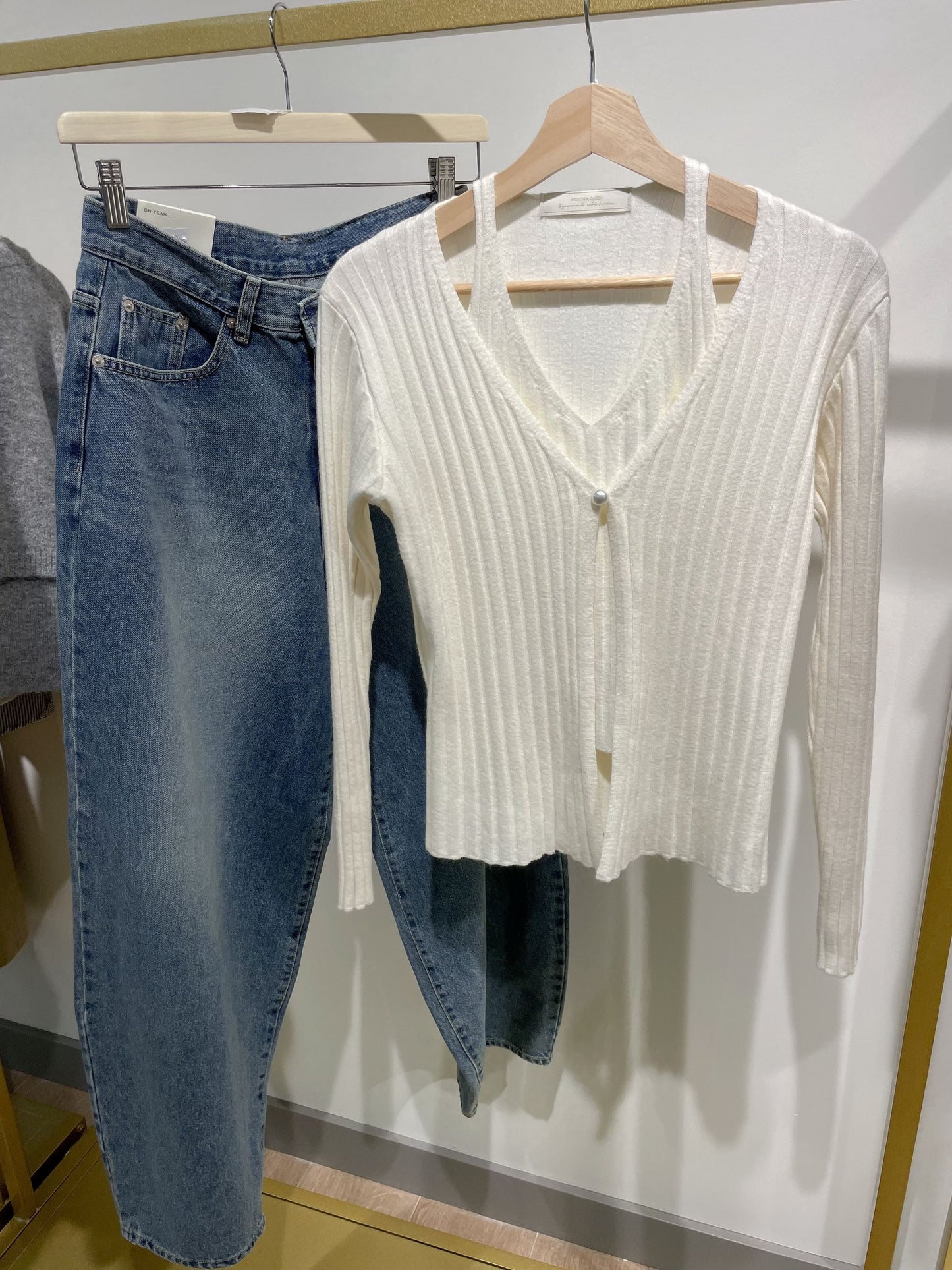 Pearl Button Cardigan Sweater