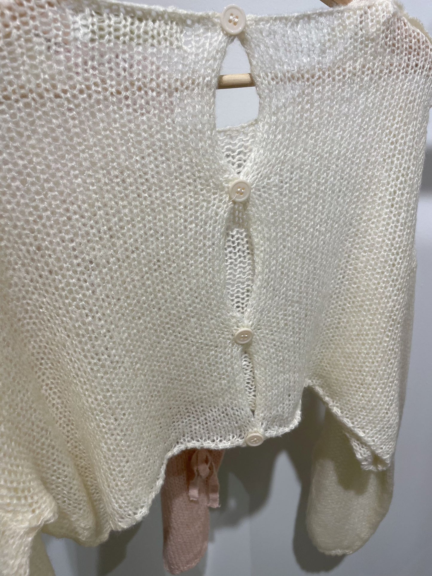 Cold Shoulder Crochet Knit with Ribbons