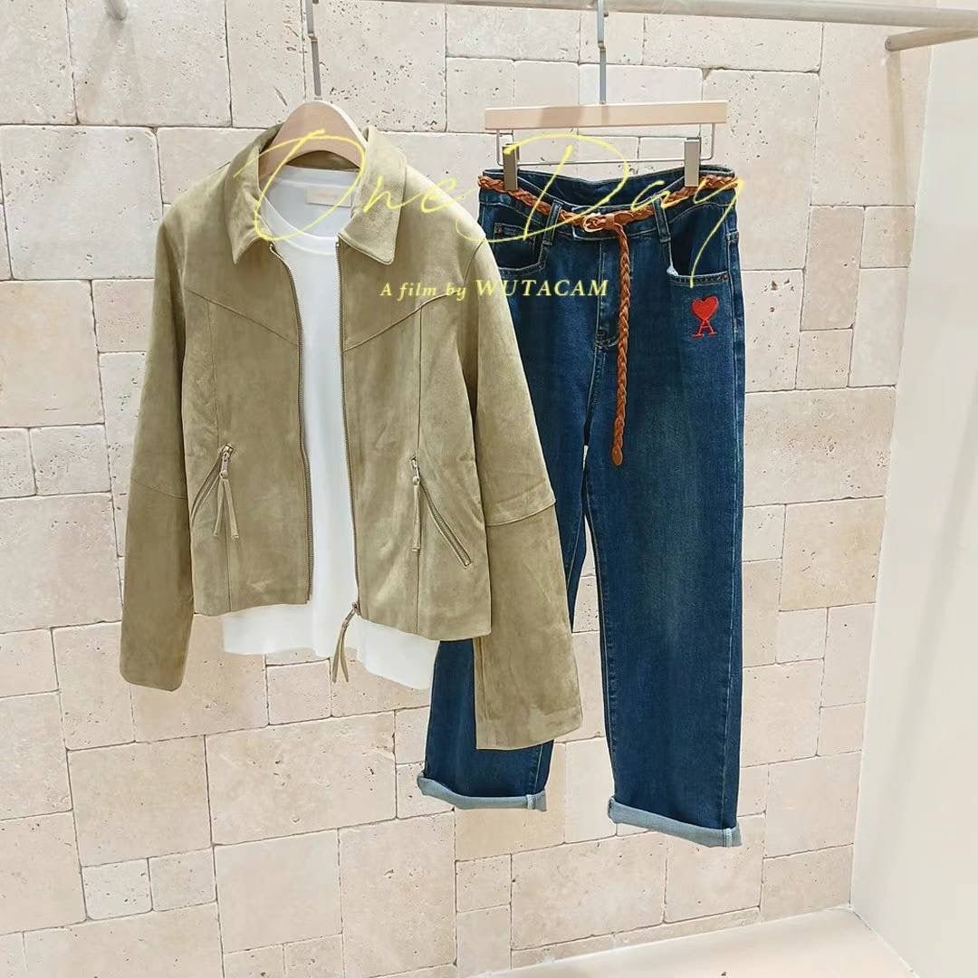 Suede Zipper Jacket