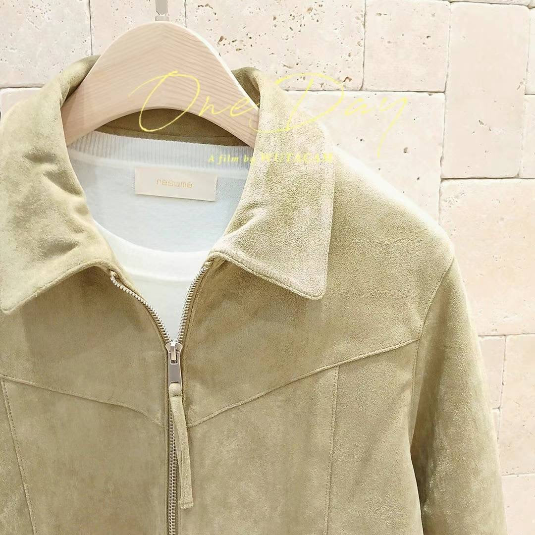 Suede Zipper Jacket