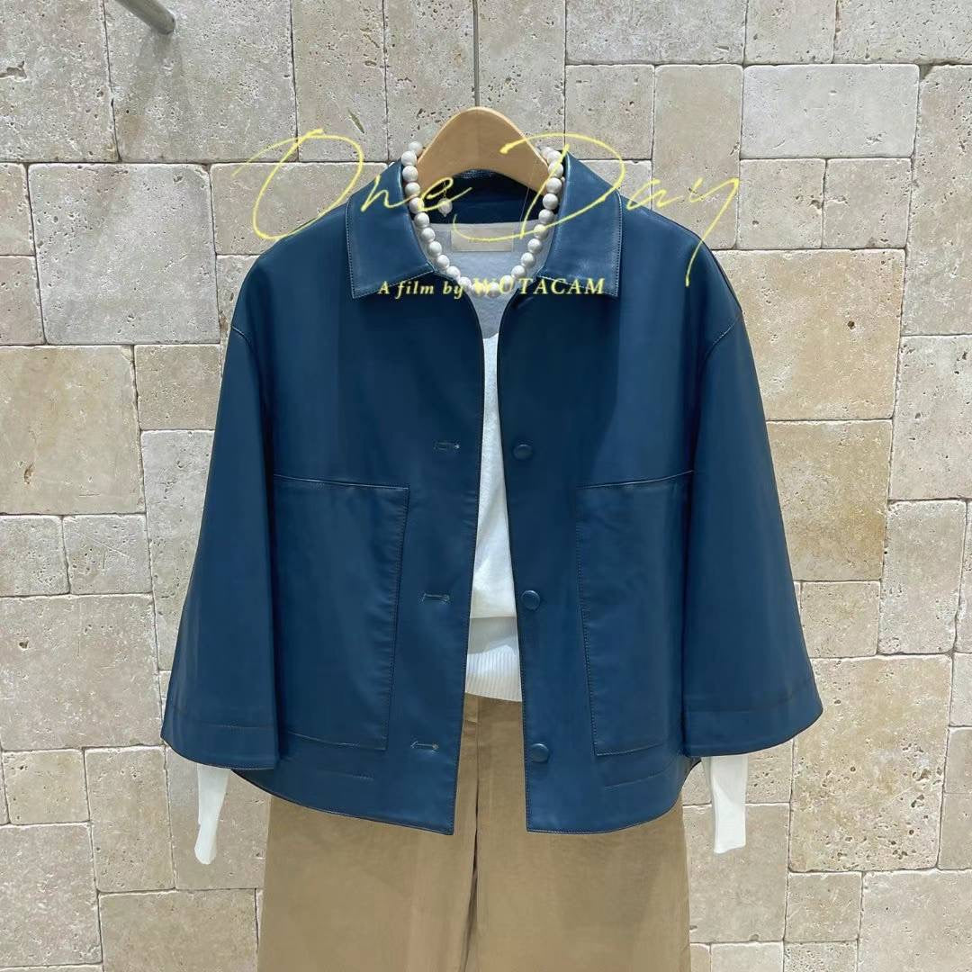 Hand Dye Leather Jacket