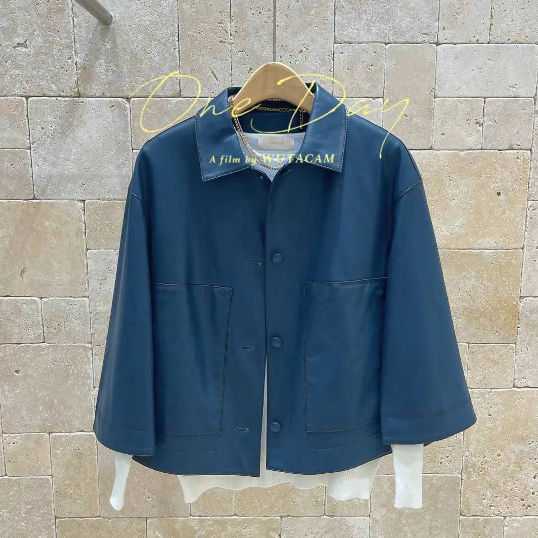 Hand Dye Leather Jacket