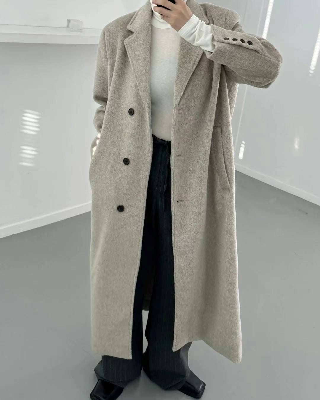 Cashmere Blend Long Coat
