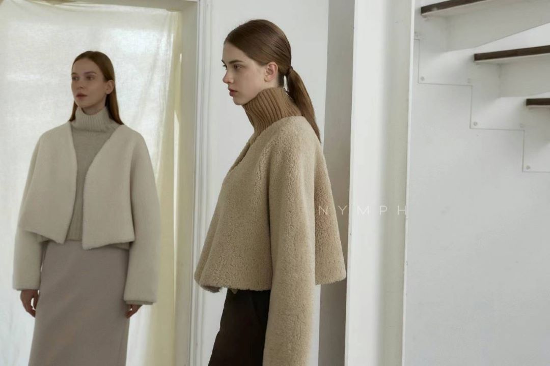 Shearling Open Jacket