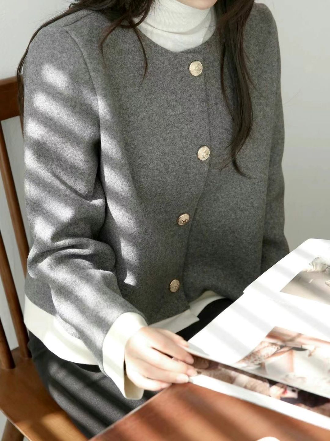 4 Gold Buttoned Cardigan