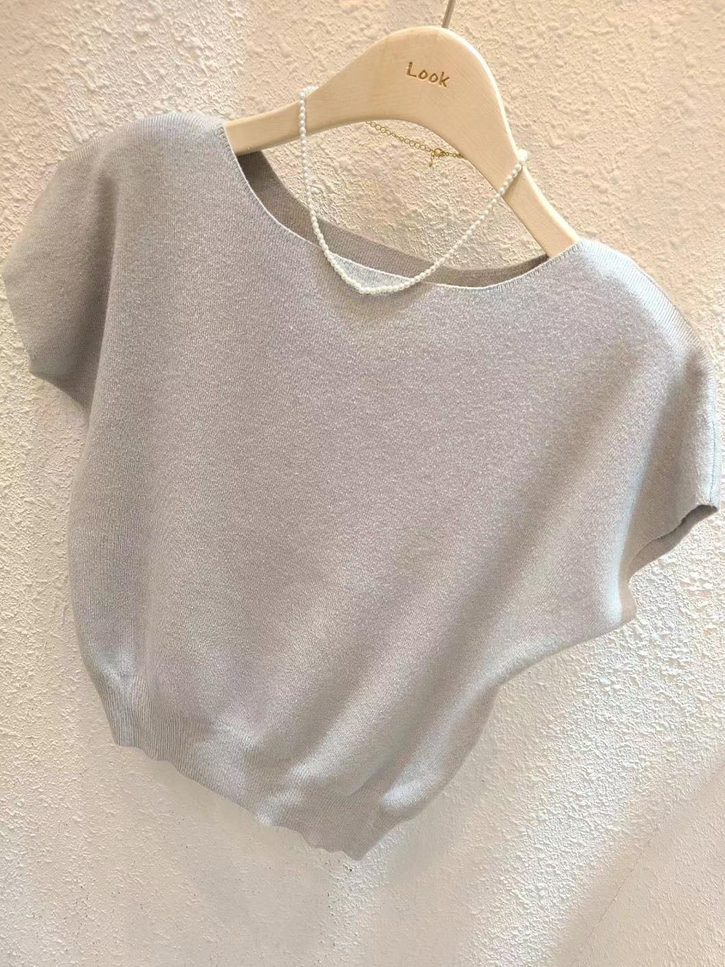 Boat Neck Knit Top
