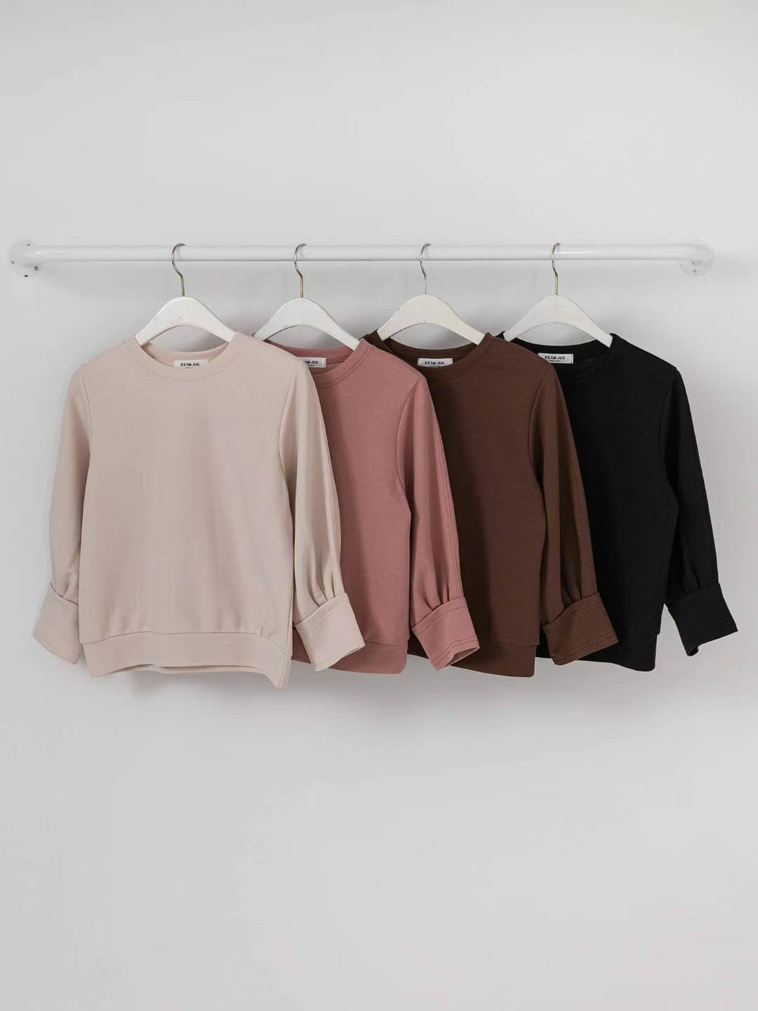 V Basic Three Quarter Sleeve Cotton Shirt