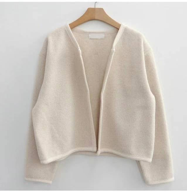Bordered Knit Cardigan