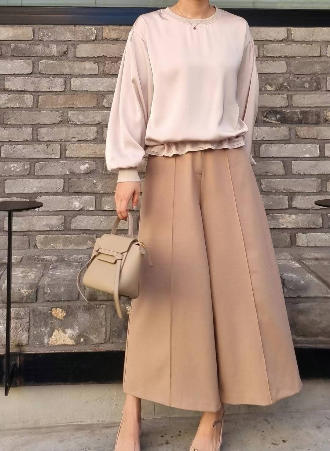 Drawstring Cotton Silk Top