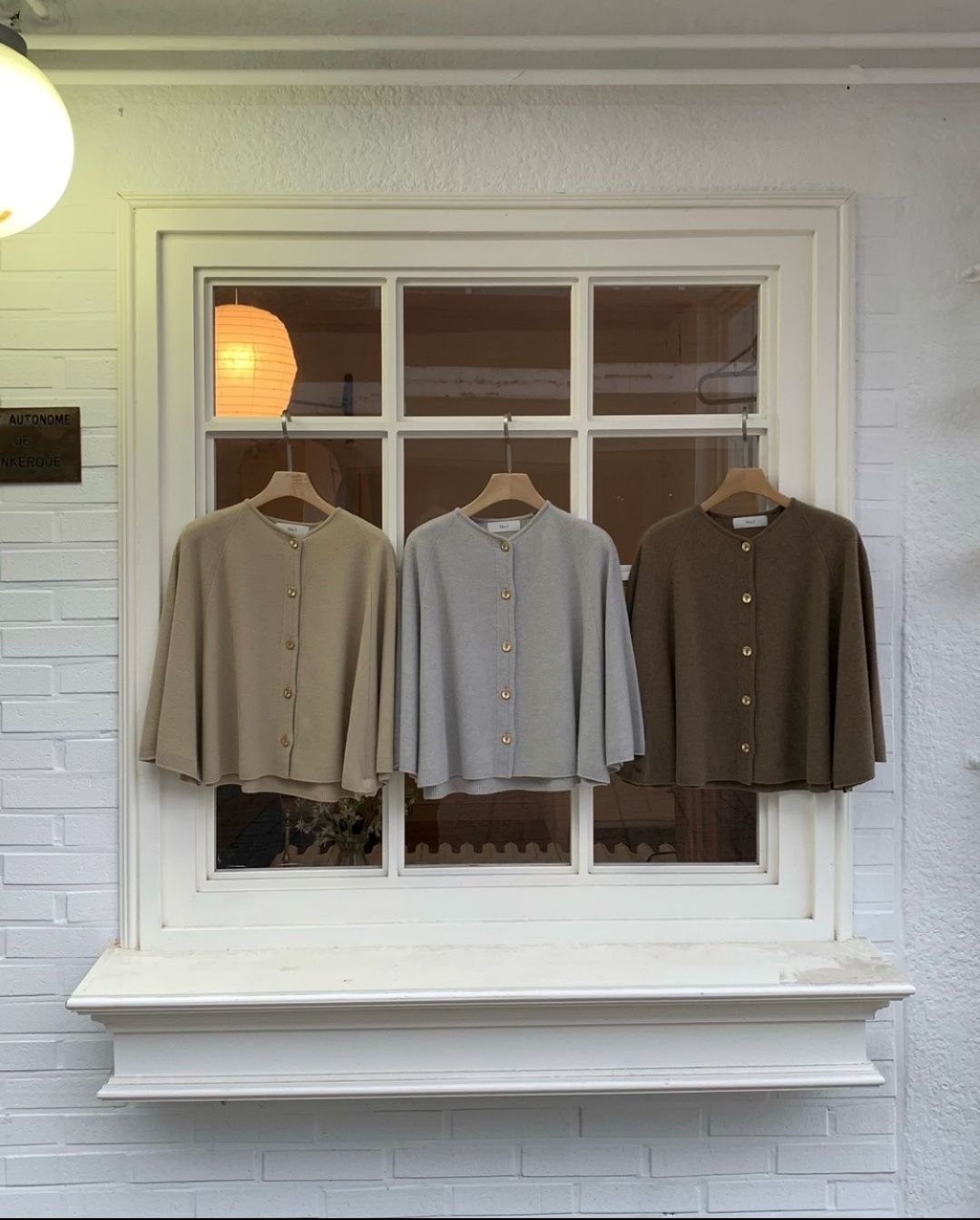 Wool Cashmere Mixed Button Shawl