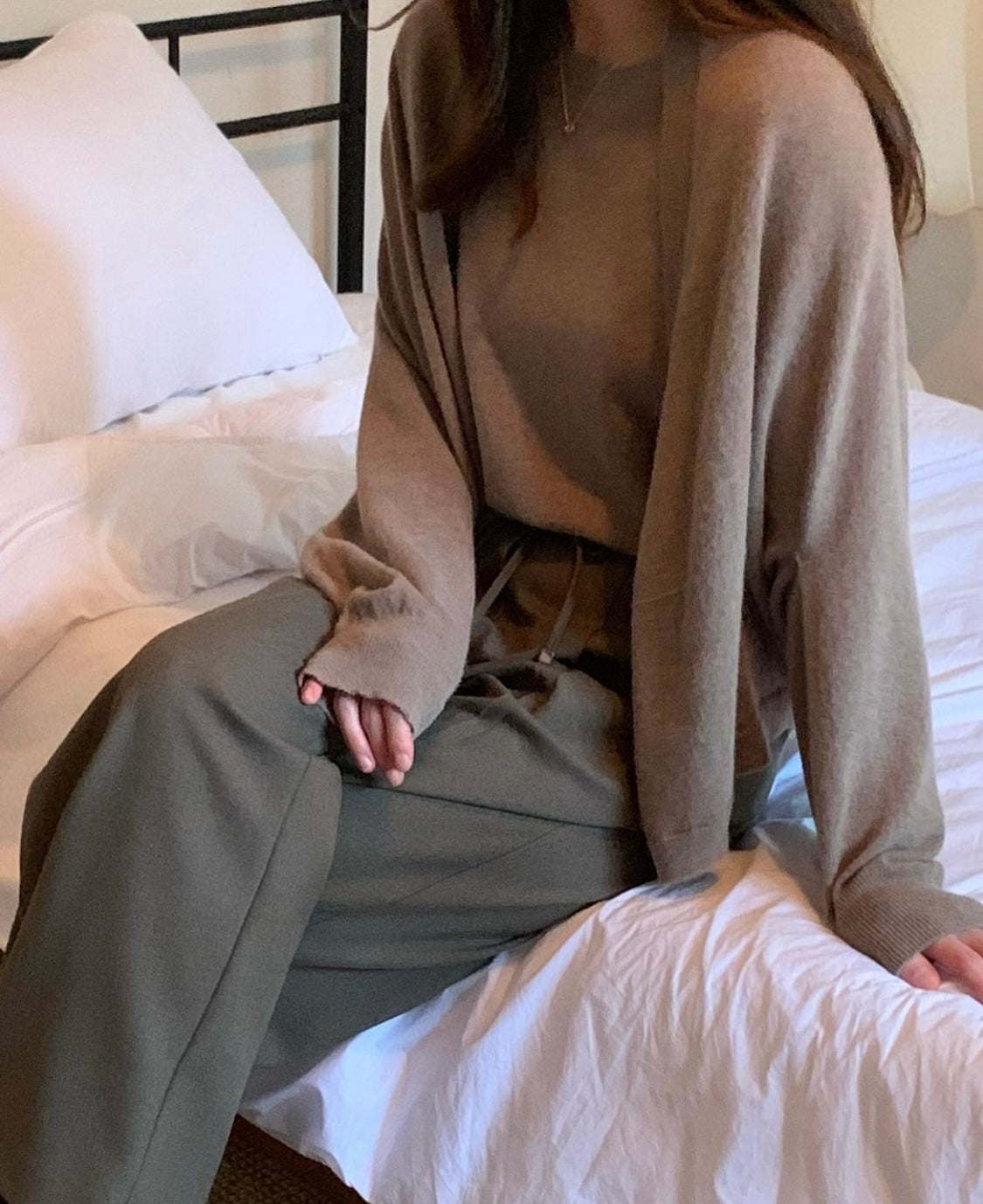 Wool Cashmere Mixed Cardigan