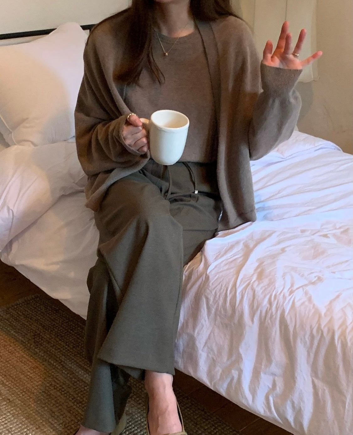 Wool Cashmere Mixed Cardigan