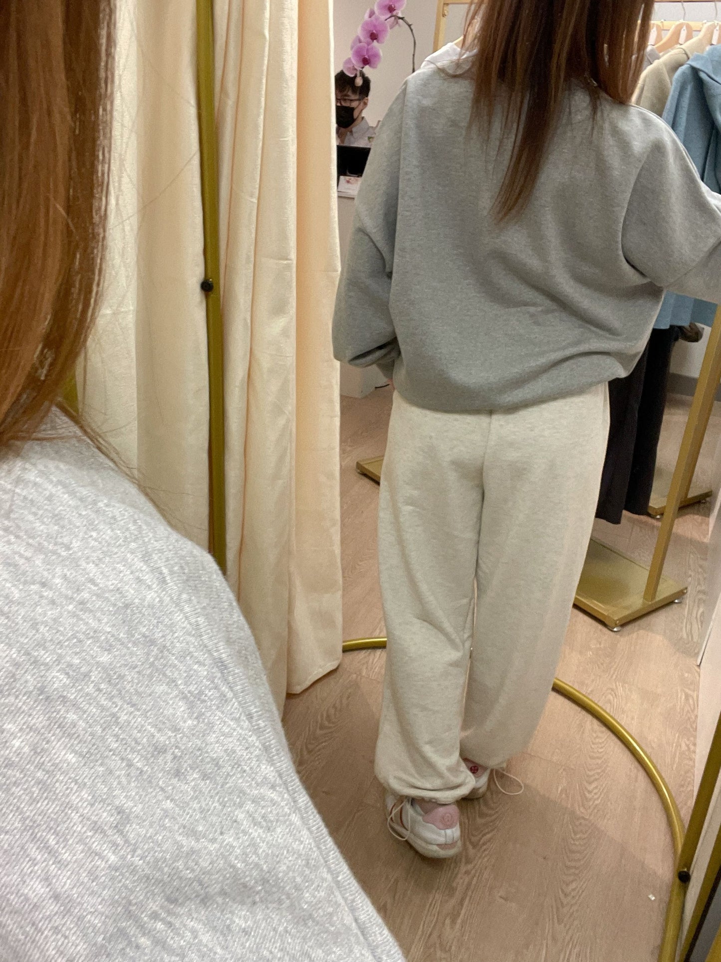 Crewneck Laced Sweatshirt Set - Sweatpant