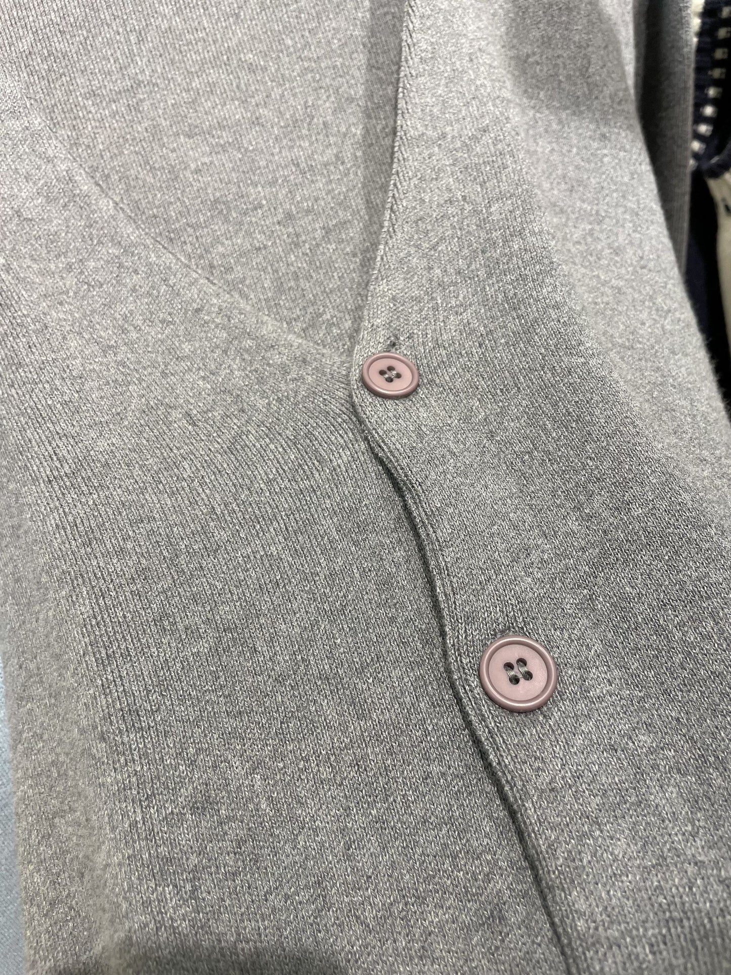 V Basic Buttoned Cardigan