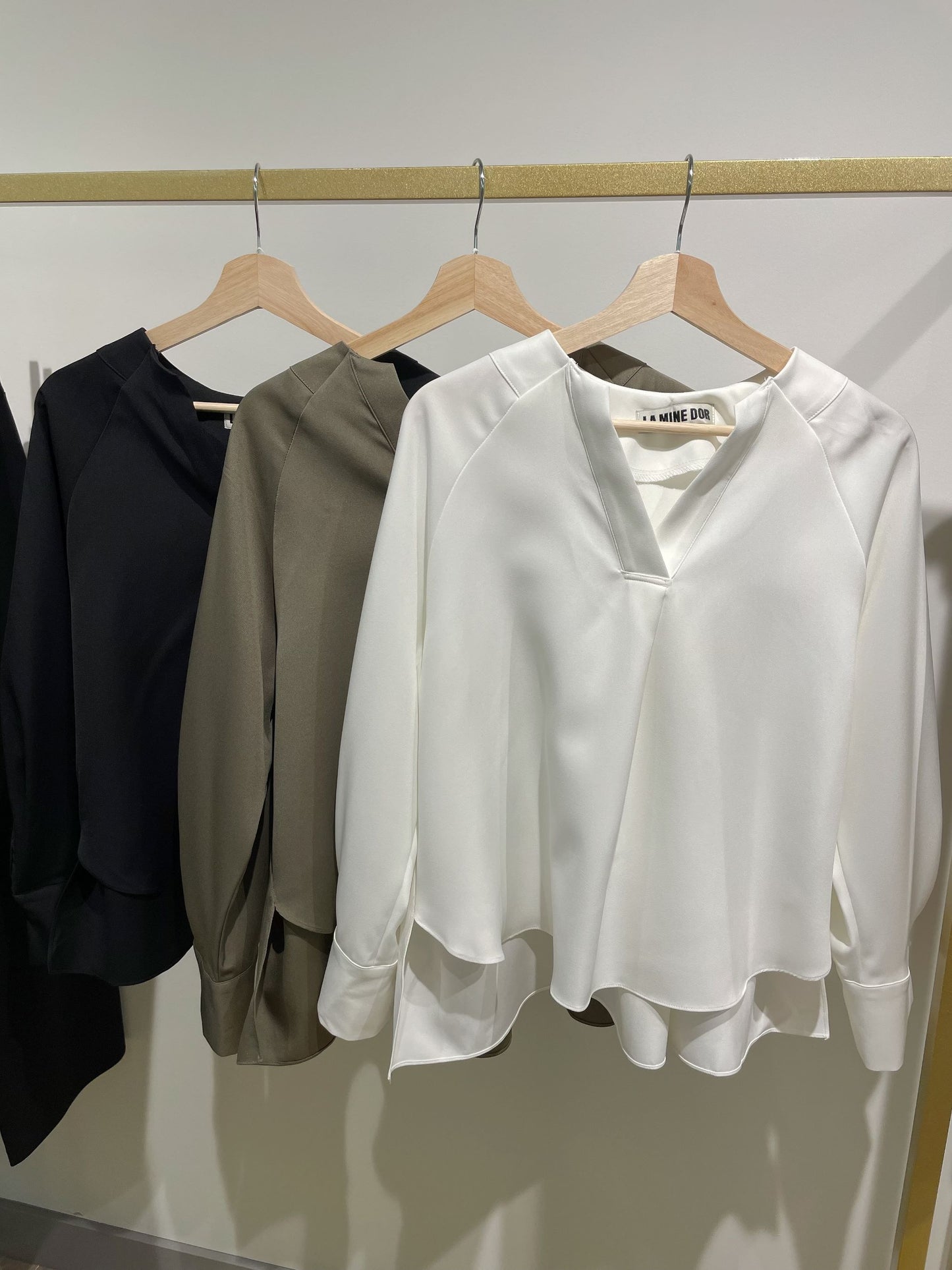 Vneck Back Pleated Blouse