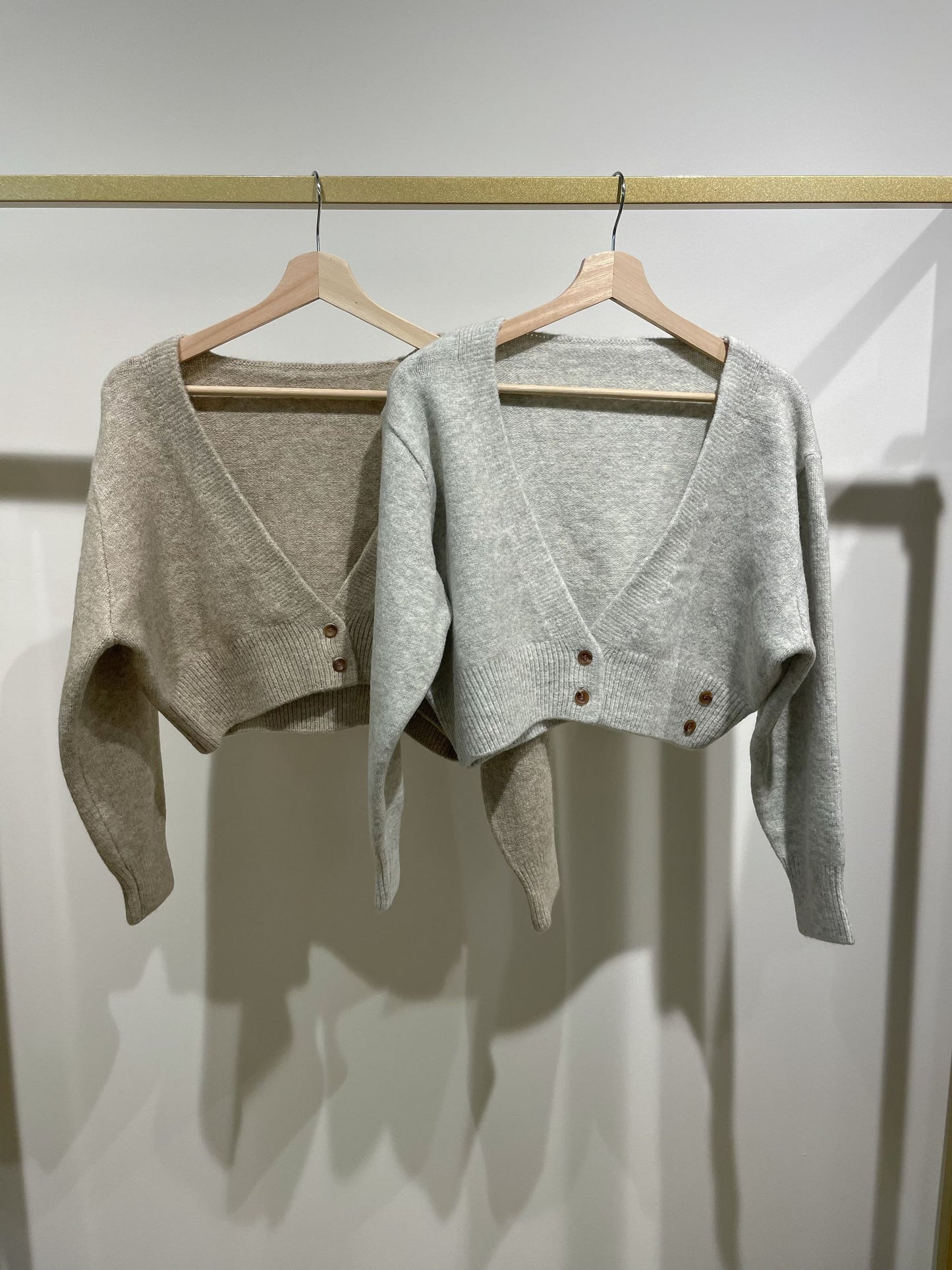 Cropped Knit Cardigan