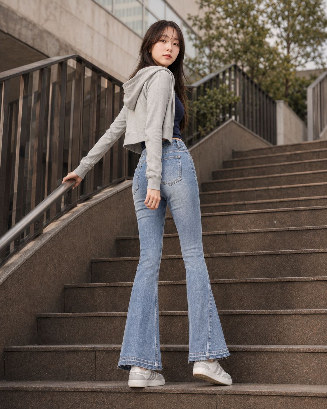 Daiclaire Color Block Flare