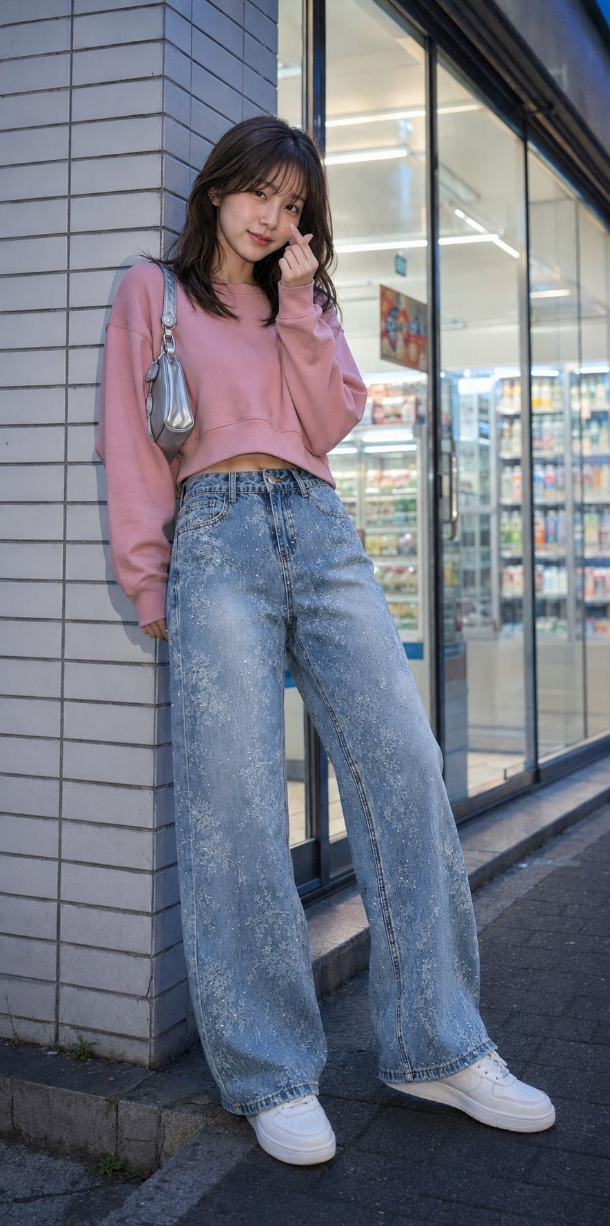 Floral Embroidered Jeans 2618