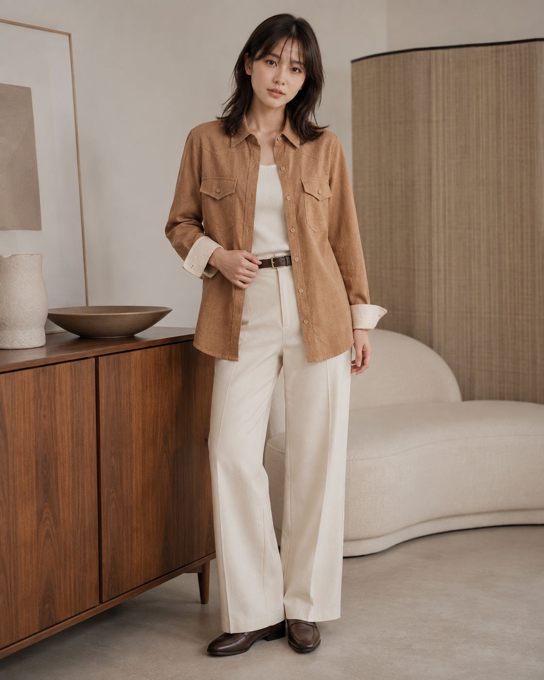 Hand Dye Linen Shirt