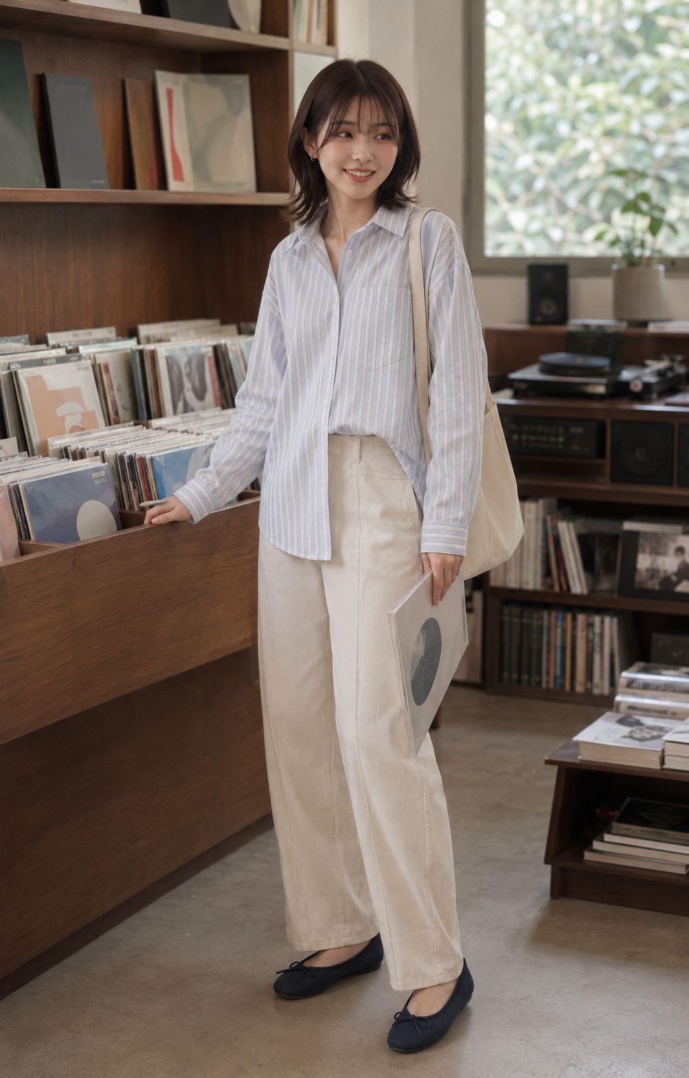 Striped Tie-Up Shirt
