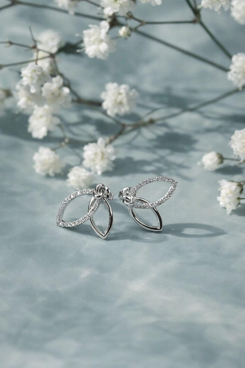 Elegant Leaf Cluster Stud Earrings