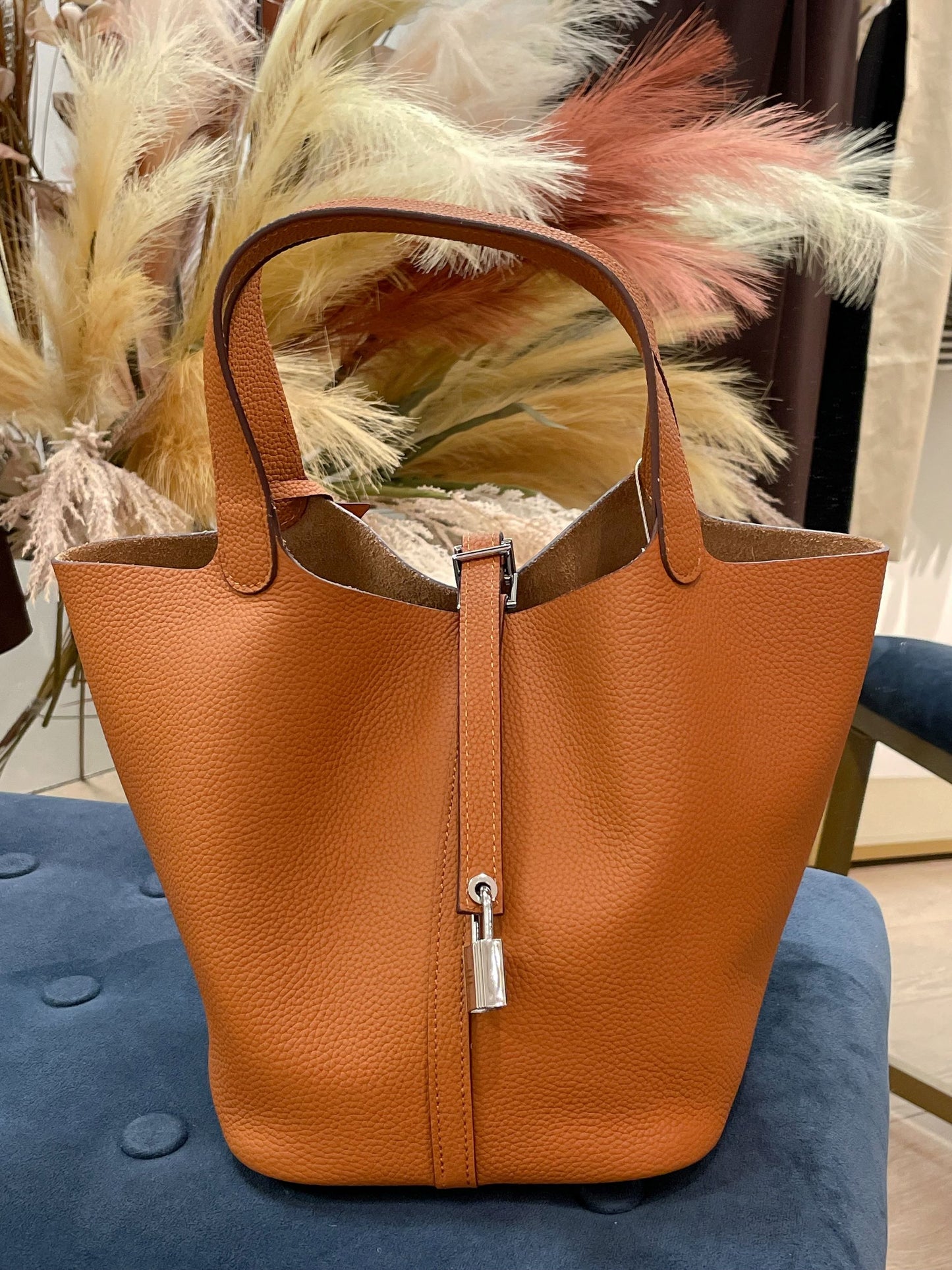 Leather Top Handle Bag