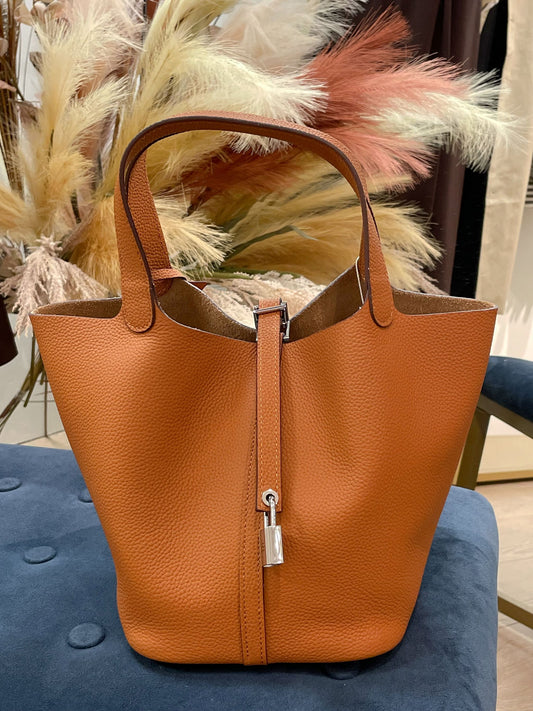 Leather Top Handle Bag