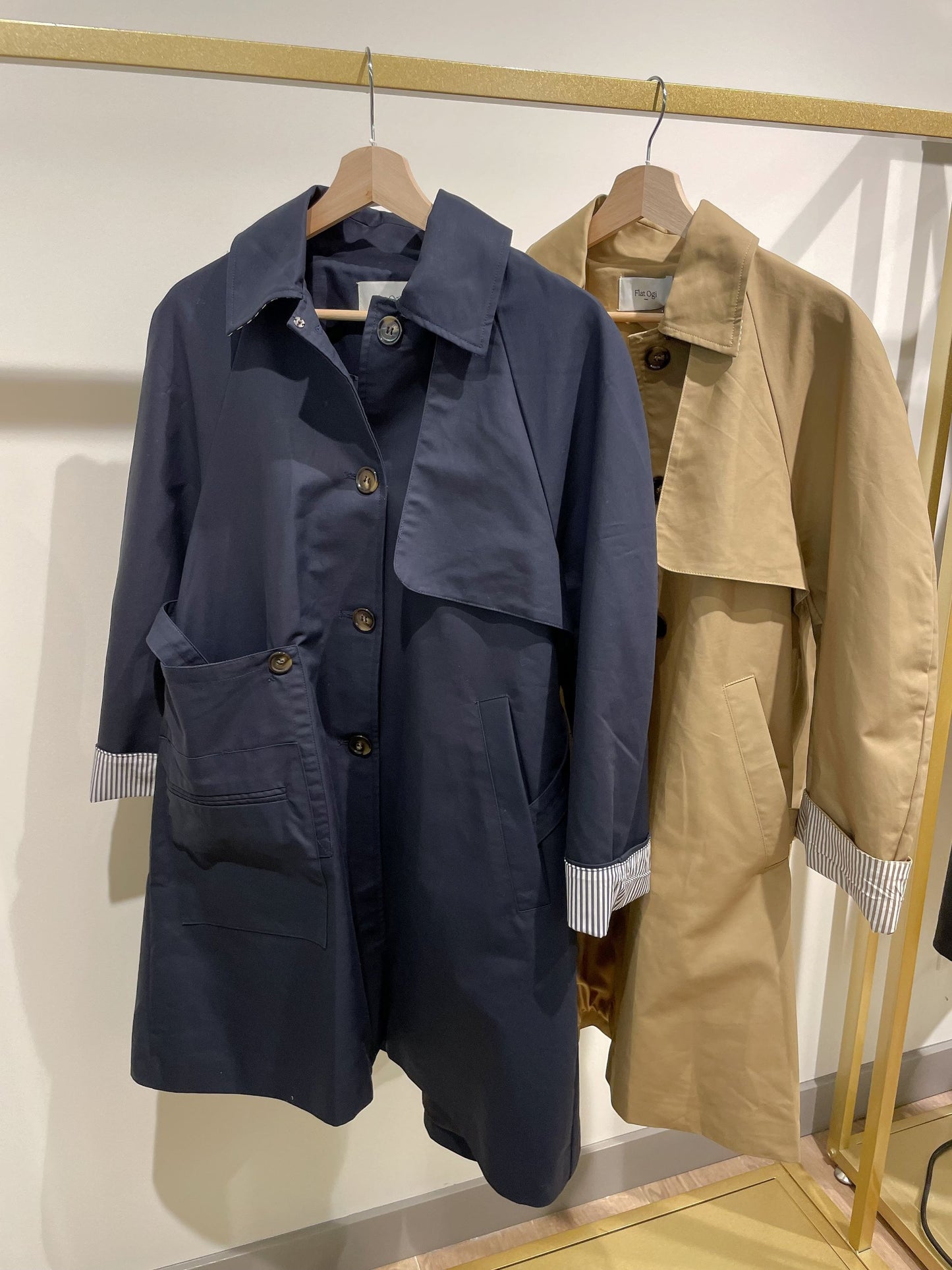 Curve Sleeve Trench Coat