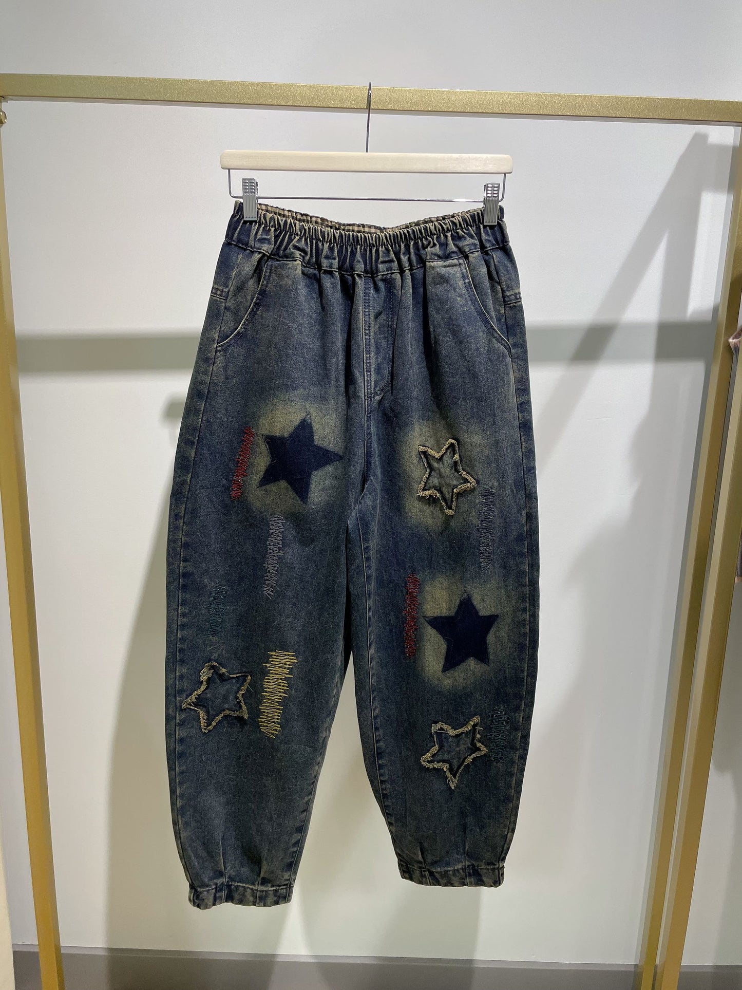 Elastic Waisteband Art Studio Jeans