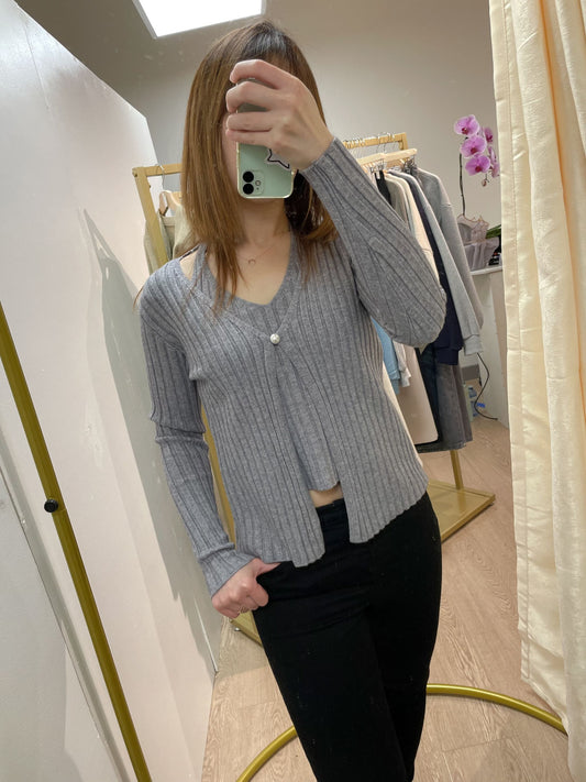 Pearl Button Cardigan Sweater