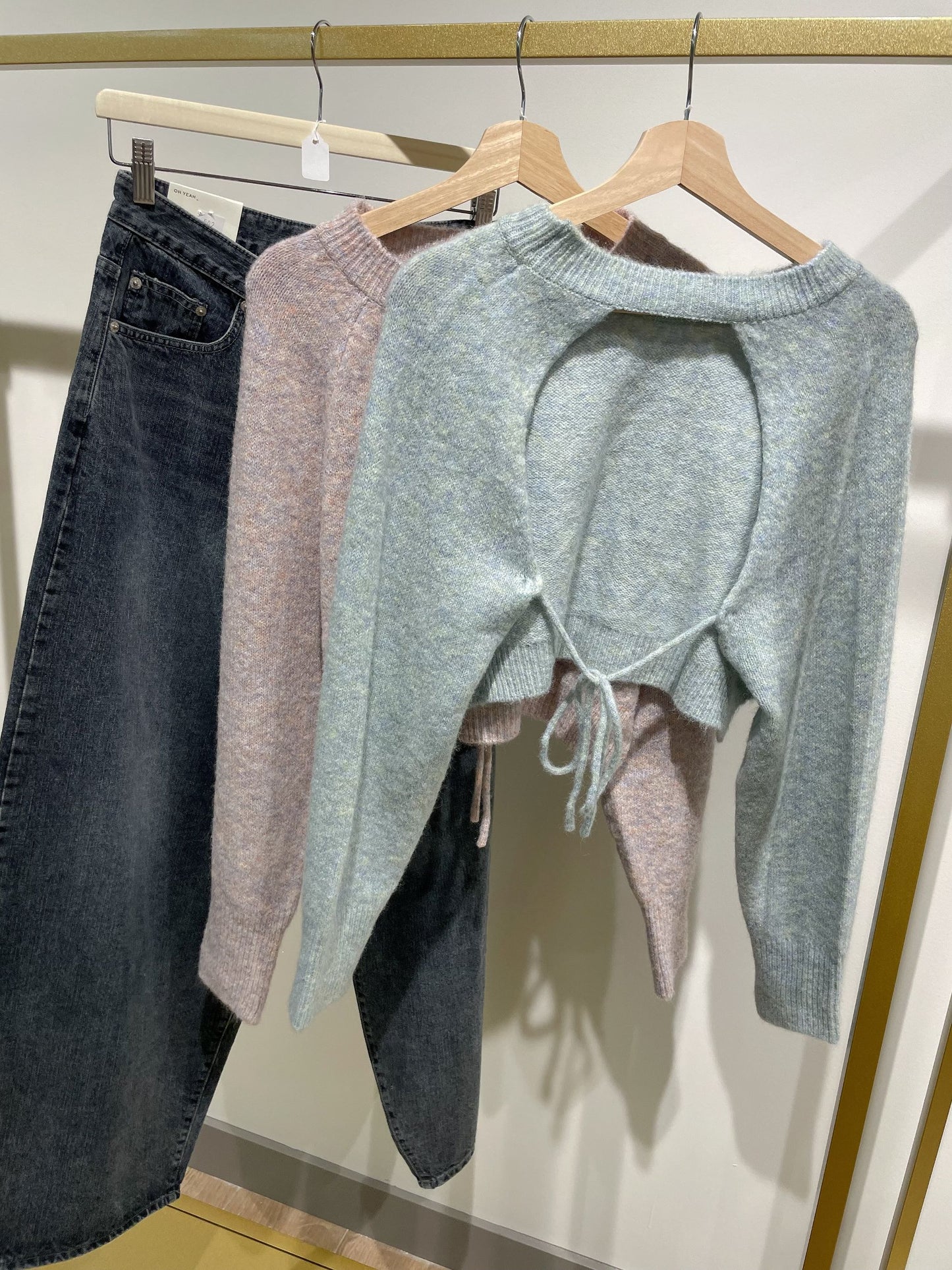 Backless Crop Sweater