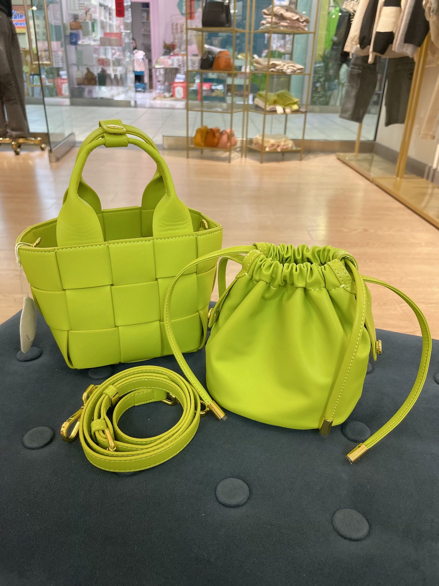 Woven Basket Top Handle Bag