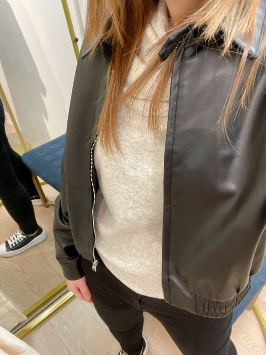 Faux Leather Jacket