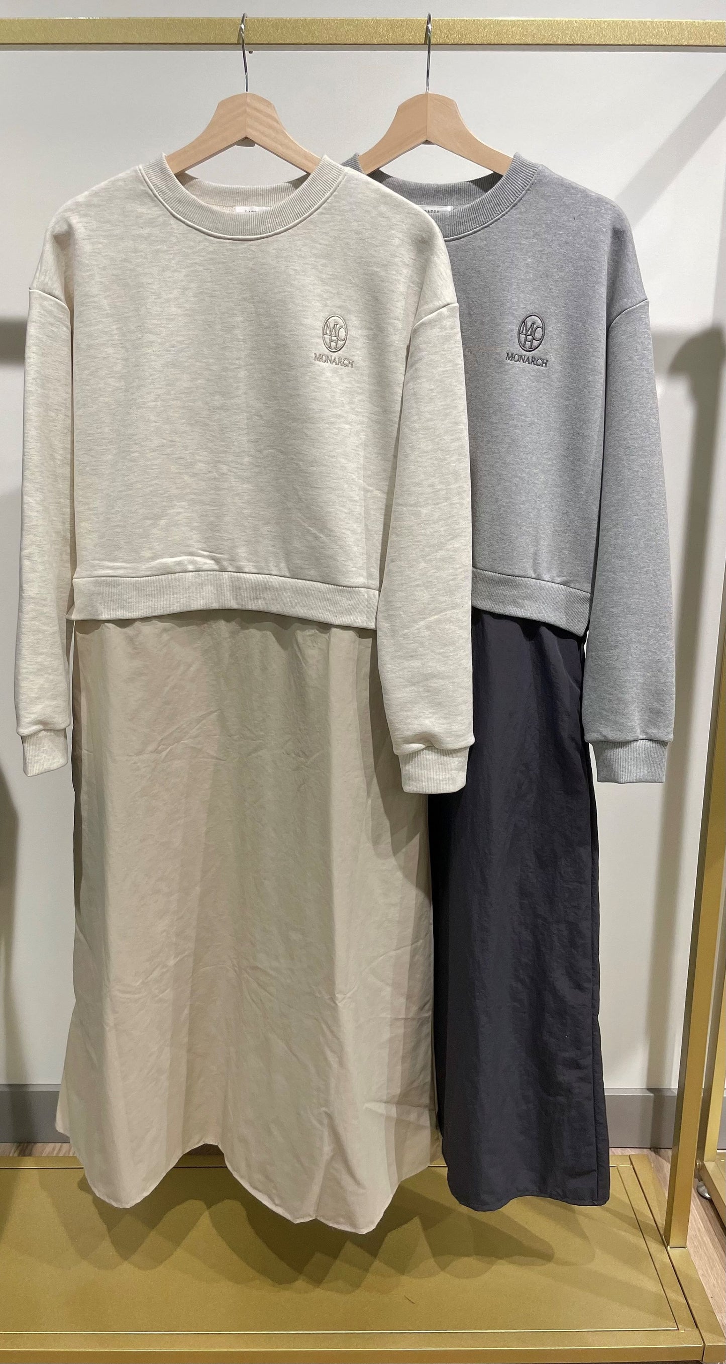 Sweatshirt Skirt One Piece Dress
