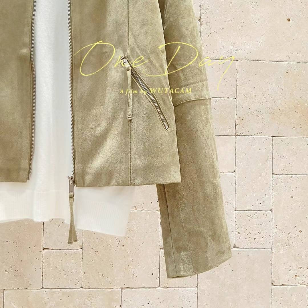 Suede Zipper Jacket