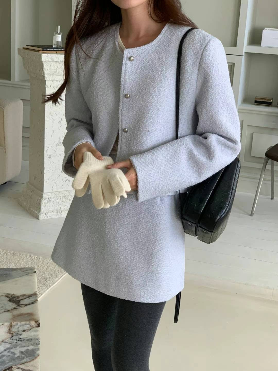 Cardigan with Silver Buttons