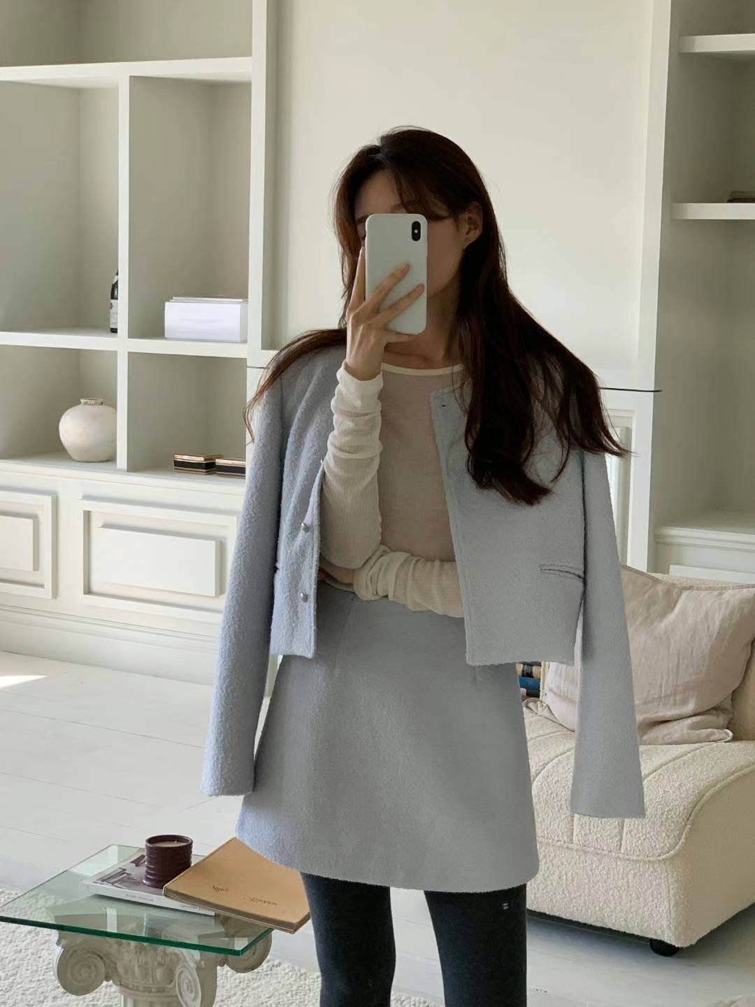 Cardigan with Silver Buttons
