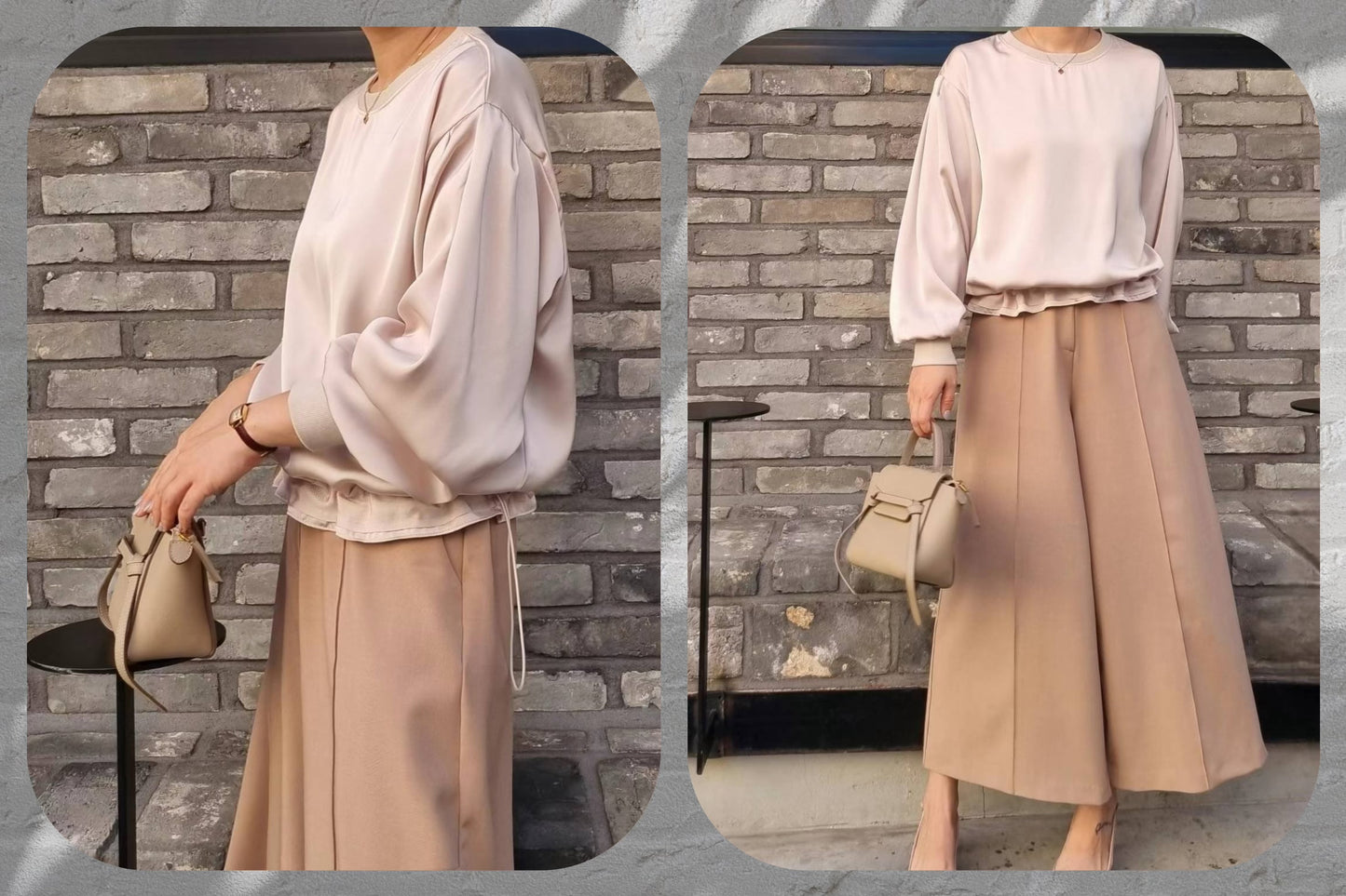 Drawstring Cotton Silk Top