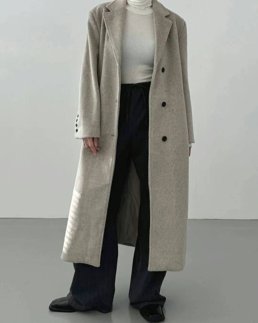 Cashmere Blend Long Coat