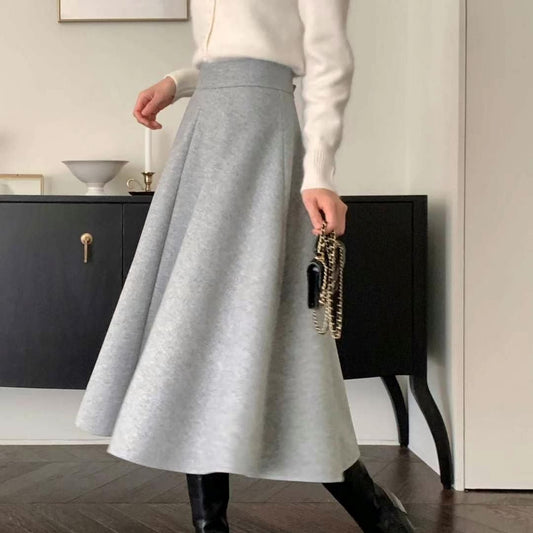 A Line Knit Skirt