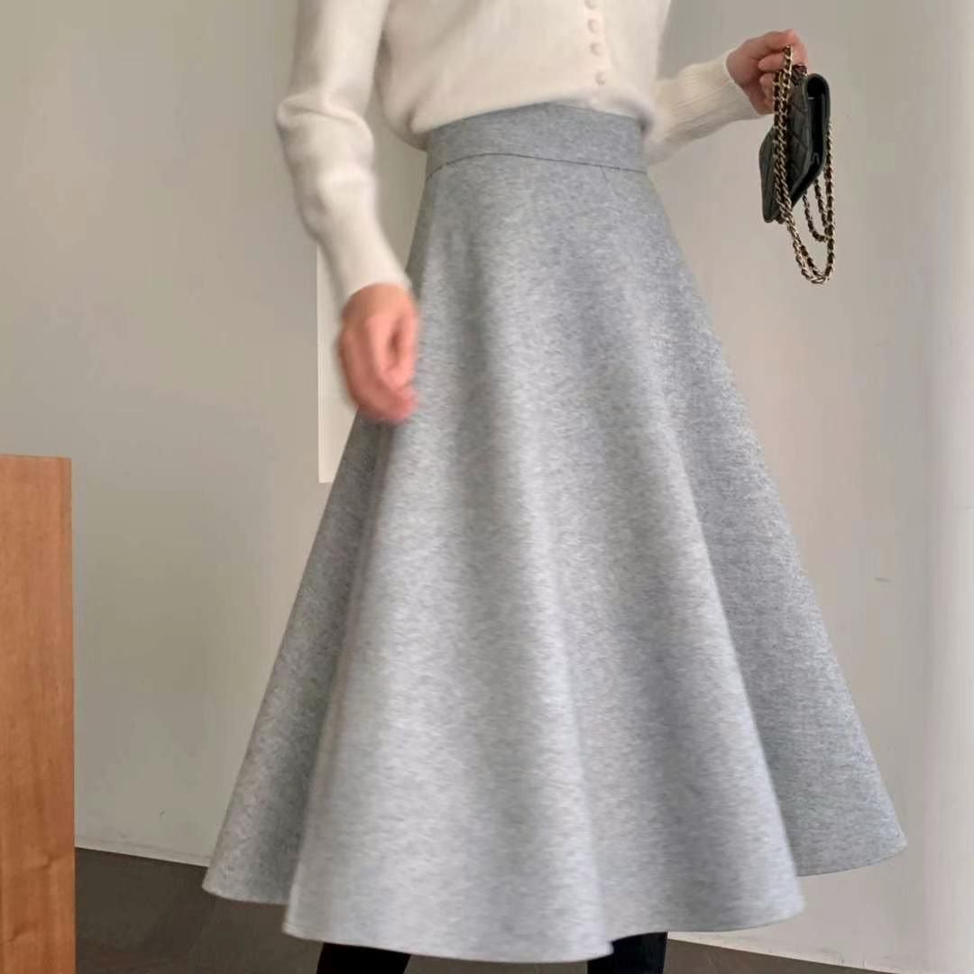 A Line Knit Skirt