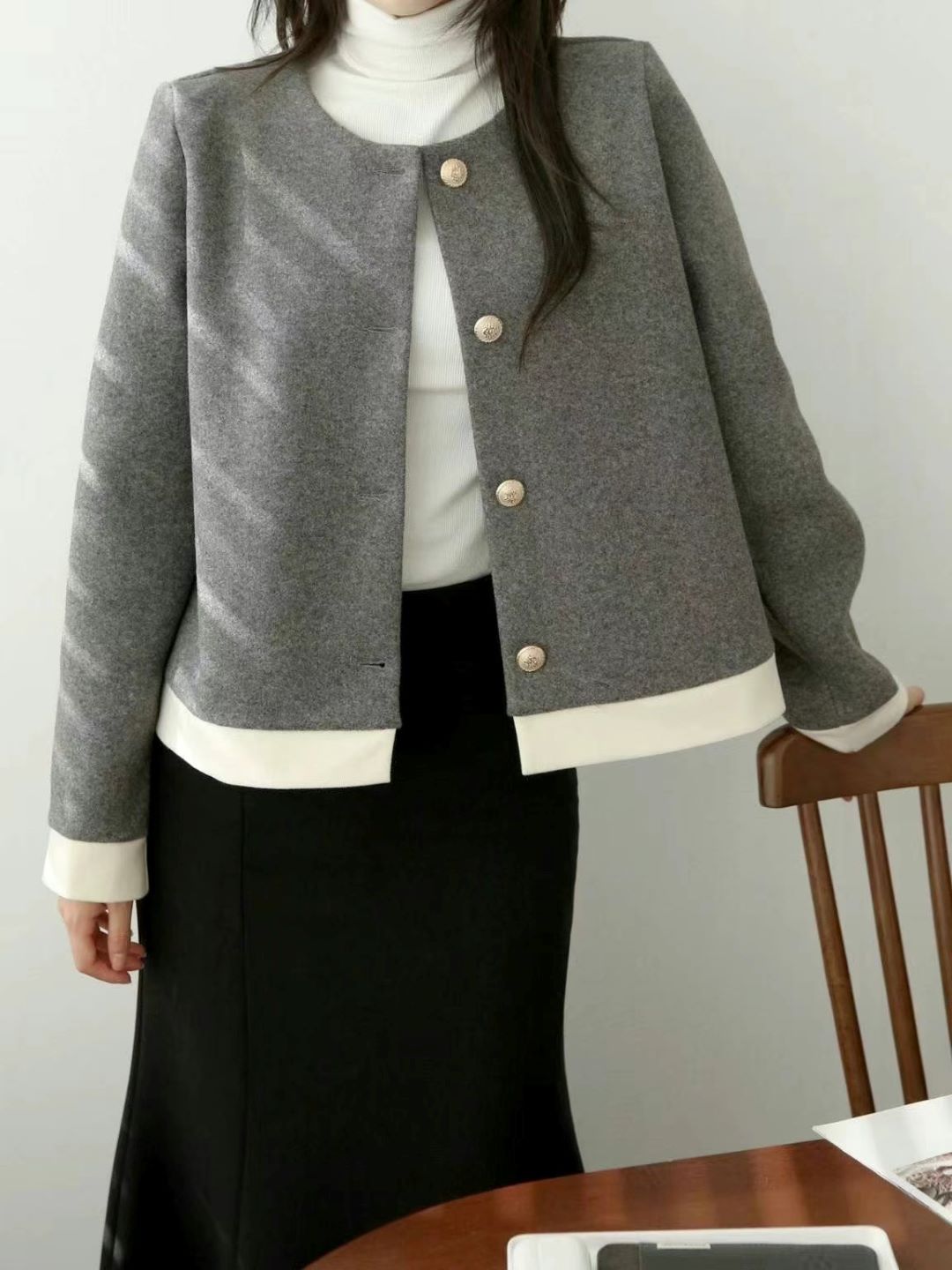 4 Gold Buttoned Cardigan