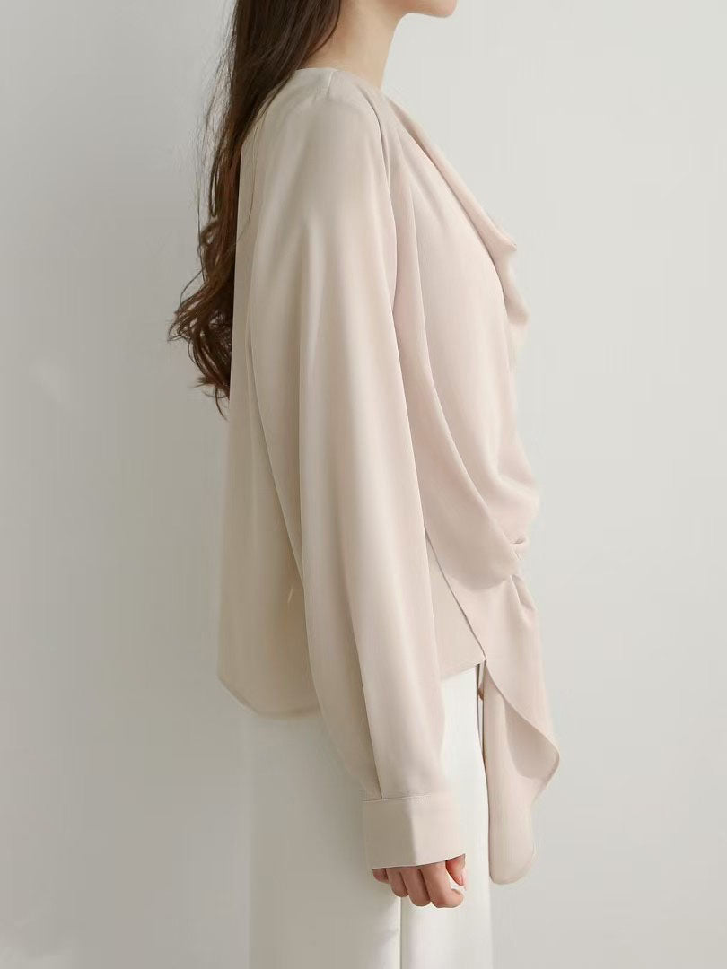 Drapy V Neck Blouse