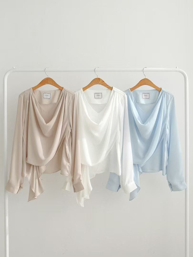 Drapy V Neck Blouse
