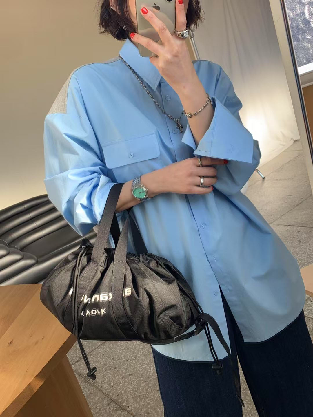 Colour Blicked Blouse