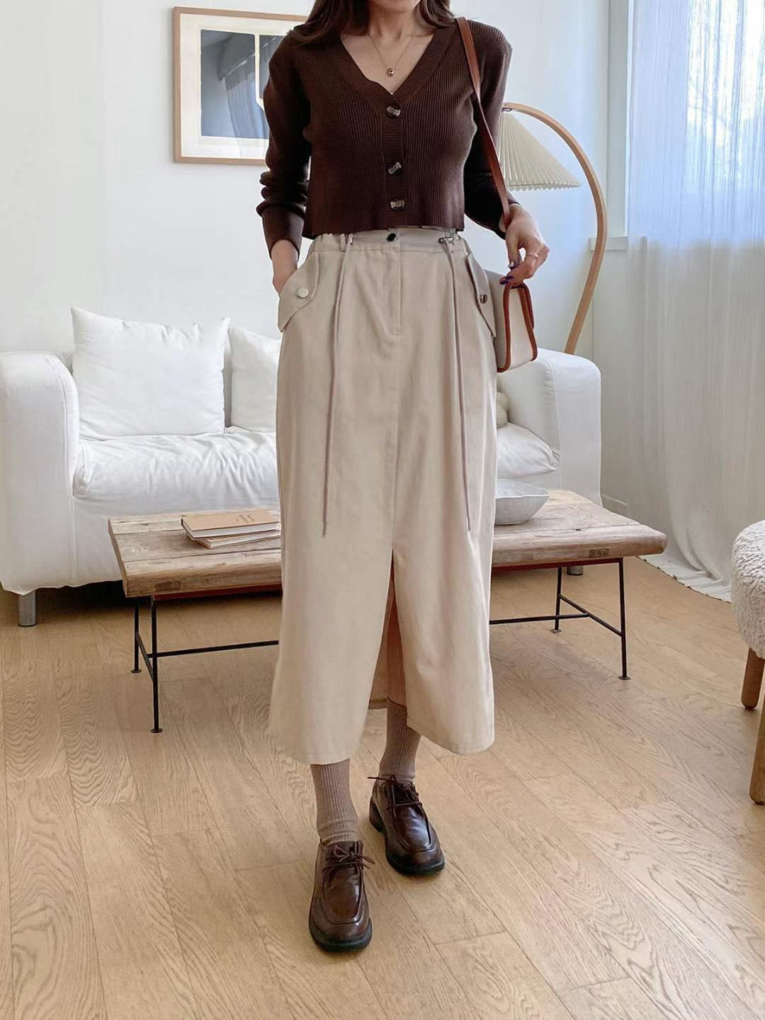 Front Slit Skirt