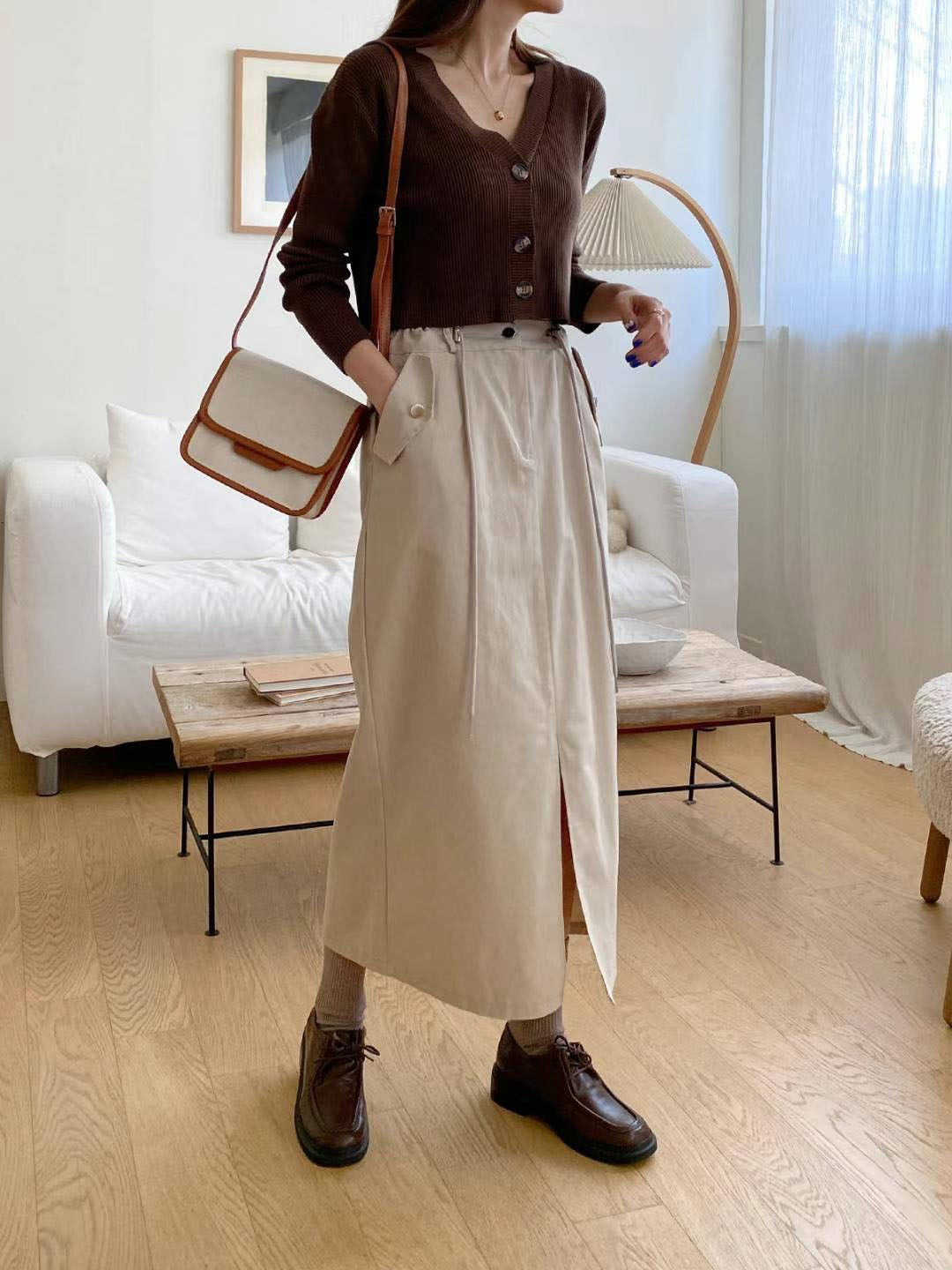 Front Slit Skirt