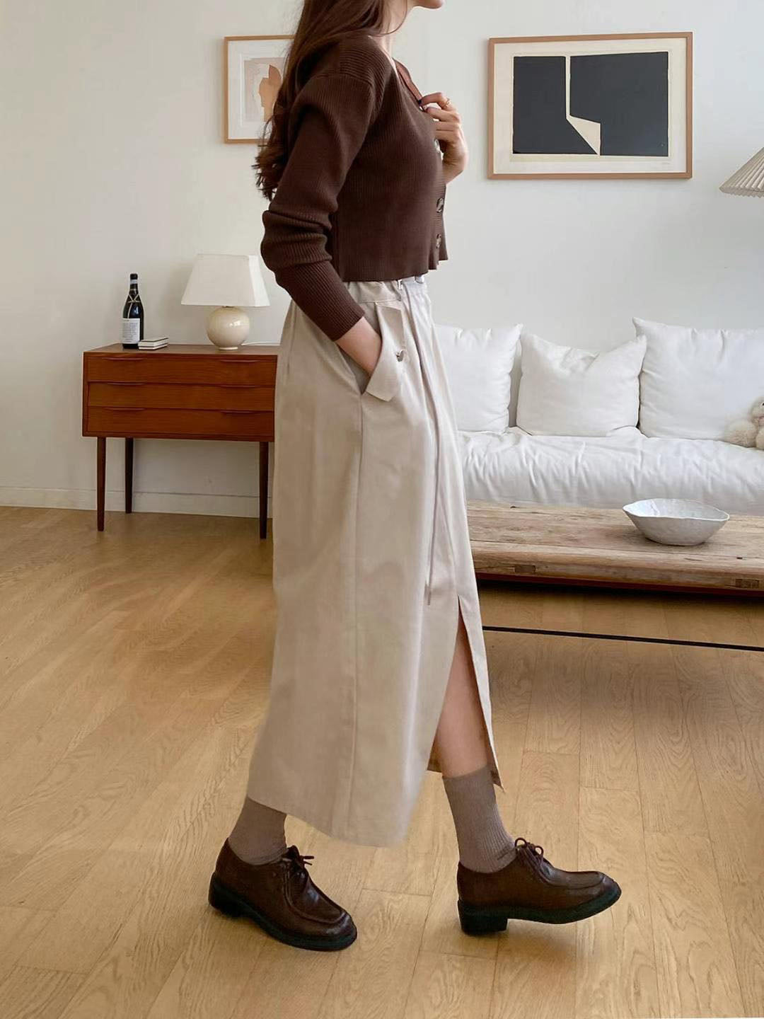Front Slit Skirt
