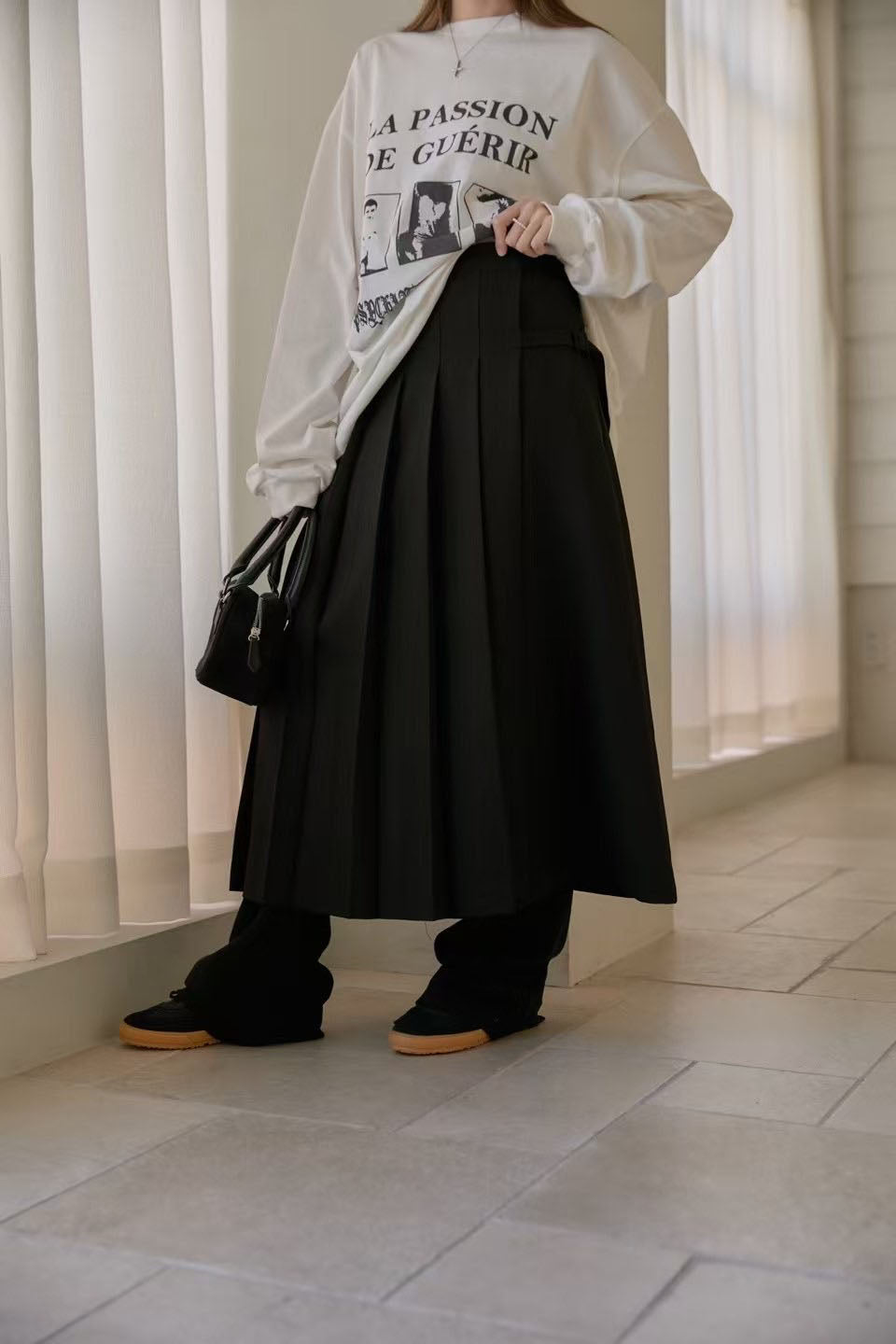 Pleated Wrap Skirt